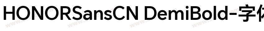 HONORSansCN DemiBold字体转换